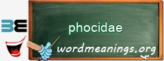 WordMeaning blackboard for phocidae